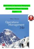 TEST BANK for Operations Management&comma; 14th Editio by William Stevenson&comma; Verified Chapters 1 - 19&comma; Complete Newest Version