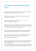 CRAT Review questions with accurate detailed answers