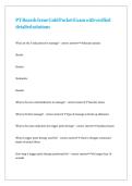 PT Boards Irene Gold Packet Exam with verified detailed solutions