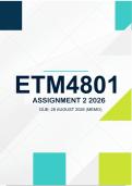 ETM4801 Assignment 2 2026 - Due 28 August 2026