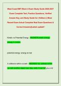 West Coast EMT Block 4 Exam Study Guide 2026-2027  Exam Complete Test &comma;Practice Questions&comma; Verified  Answer Key&comma; and Study Guide for &lpar; Edition&rpar; &vert;&vert; Most  Recent Exam Actual Complete Real Exam Questions &  Correct Answers&vert;&vert;Latest update&excl;&excl;
