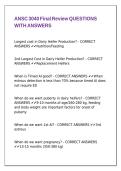 ANSC 3040 Final Review QUESTIONS WITH ANSWERS&period;