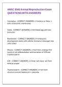ANSC 3040 Animal Reproduction Exam QUESTIONS WITH ANSWERS