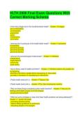 HLTH 2000 Final Exam Questions With Correct Marking Scheme