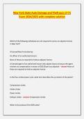 New York State Auto Damage and Theft quiz 17-71 Exam 2024&sol;2025 with complete solution