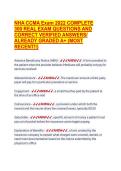 NHA CCMA Exam 2022 COMPLETE  300 REAL EXAM QUESTIONS AND  CORRECT VERIFIED ANSWERS&sol;  ALREADY GRADED A&plus; &lpar;MOST  RECENT&excl;&excl;&rpar;