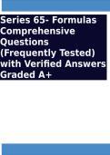 Series 65- Formulas Comprehensive Questions &lpar;Frequently Tested&rpar; with Verified Answers Graded A&plus;