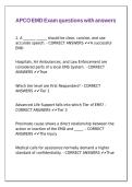 APCO EMD Exam questions with answers