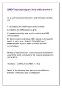 EMD Test exam questions with answers