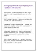 Emergency Medical Dispatch &lpar;EMD&rpar; exam questions with answers