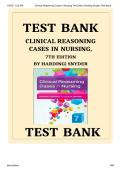 Test Bank For Clinical Reasoning Cases In Nursing 7th Edition &lpar; Author&colon; Mariann M&period; Harding&comma; Julie S&period; Snyder