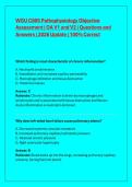 WGU C805 Pathophysiology Objective  Assessment &vert; OA V1 and V2 &vert; Questions and  Answers &vert; 2026 Update &vert; 100&percnt; Correct