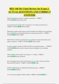 RES 140 Mr Clark Review for Exam 2-  ACTUAL QUESTIONS AND CORRECT  ANSWERS