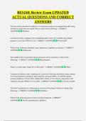RES240&colon; Review Exam UPDATED  ACTUAL QUESTIONS AND CORRECT  ANSWERS