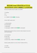 RES240 Exam UPDATED ACTUAL  QUESTIONS AND CORRECT ANSWERS