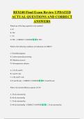 RES240 Final Exam Review UPDATED  ACTUAL QUESTIONS AND CORRECT  ANSWERS
