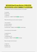 RES240 Final Exam Review UPDATED  QUESTIONS AND CORRECT ANSWERS