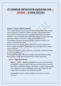 CFT MONITOR CERTIFICATION &lpar;QUESTIONS AND --- -ANSWER----S&rpar; EXAM 2025&sol;26&excl;&excl;
