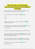 RES 140 Exam 2 Lung Expansion  UPDATED QUESTIONS AND CORRECT  ANSWERS