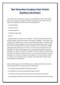  Next Generation Accuplacer Practice Exam Questions with Answers