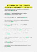 WFSM Final Test Exam UPDATED  QUESTIONS AND CORRECT ANSWERS