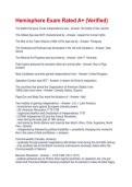 Hemisphere Exam Rated A&plus; &lpar;Verified&rpar;