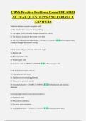 CBNS Practice Problems Exam UPDATED  ACTUAL QUESTIONS AND CORRECT  ANSWERS