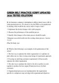 GREEN BELT PRACTICE SCRIPT UPDATED 2026 TESTED SOLUTIONS