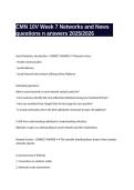  CMN 10V Week 7 Networks and News questions n answers 2025&sol;2026