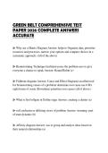 GREEN BELT COMPREHENSIVE TEST PAPER 2026 COMPLETE ANSWERS ACCURATE