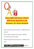 Galen NUR 242 Exam 4 Neuro 2026 &ndash; 100 Questions &vert; Seizures&comma; Stroke&comma; Parkinson's&comma; MS&comma; Migraine