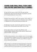 GUARD CARD FINAL FINAL STUDY SHEET 2026 SOLVED QUESTIONS FULLY CORRECT