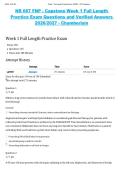 NR 667 FNP &ndash; Capstone Week 1 Full-Length Practice Exam&comma; Questions with Verified Answers &lpar;2026&sol;2027&rpar;&comma; Chamberlain University &ndash; complete exam preparation material