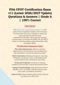 FOA CFOT Certification Exam v11 &lpar;Latest 2026&sol;2027 Update&rpar; Questions & Answers &vert; Grade A &vert; 100&percnt; Correct  