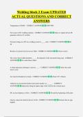 Welding block 2 Exam UPDATED  ACTUAL QUESTIONS AND CORRECT  ANSWERS