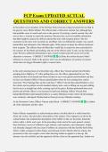 FCP Exam UPDATED ACTUAL  QUESTIONS AND CORRECT ANSWERS