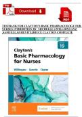 Test Bank For Clayton&rsquo;s Basic Pharmacology for Nurses 19th Edition Michelle Willihnganz All Chapters &lpar;1-48&rpar; &vert;A&plus; ULTIMATE GUIDE 2025&sol;2026 latest updated