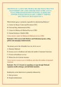 MHA708 EXAM &sol; LATEST MHA 708 HEALTHCARE POLICY PRACTICE EXAM 2026&sol;2027 AND A NEW UPDATED STUDY GUIDE ACTUAL EXAM APPROVED QUESTIONS WITH WELL ELABORATED ANSWERS WITH RATIONALES &lpar;100&percnt; CORRECT VERIFIED SOLUTIONS&rpar; &vert;GUARANTEED PASS A&plus;