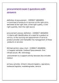 procurement exam 1 questions with answers