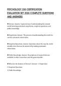 PSYCHOLOGY 255 CERTIFICATION EVALUATION SET 2026 COMPLETE QUESTIONS AND ANSWERS