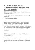HCCA CHPC EXAM SCRIPT 2025 COMPREHENSIVE STUDY QUESTIONS WITH ACCURATE ANSWERS