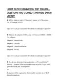 HCCA CHPC EXAMINATION TEST 2025 FULL QUESTIONS AND CORRECT ANSWERS EXPERT VERIFIED