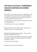 PSYCHOLOGY 255 EXAM 1 COMPREHENSIVE EXAM 2026 QUESTIONS AND ANSWERS GRADED A&plus;