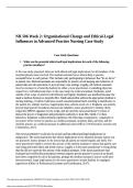 NR 506 Week 2&colon; Organizational Change and Ethical-LegalInfluences in Advanced Practice Nursing Case Study