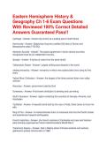 Eastern Hemisphere History & Geography Ch 1-6 Exam Questions With Reviewed 100&percnt; Correct Detailed Answers Guaranteed Pass&excl;&excl;