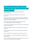 Epic AMB 400 COMPLETE EXAM LATEST VERSION 2026-2027 QUESTIONS AND 100- Verified ANSWERS&period;pdf