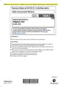 2025 Pearson Edexcel GCSE &lpar;9&ndash;1&rpar; Higher tier Exam Aid Question Paper & Mark Scheme
