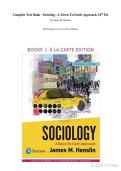 Complete Test Bank - Sociology&colon; A Down-To-Earth Approach&comma; 14th Edition&period; By James M&period; Henslin&period; &lpar;All Chapters Covered&comma; New Edition&rpar;