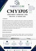 CMY3705 Assignment 1 &lpar;DETAILED ANSWERS&rpar; Semester 2 2026 - DISTINCTION GUARANTEED