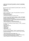 CMN 350 PSYCHIATRIC-MENTAL HEALTH NURSING EXAM -1